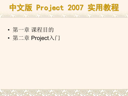 Project_2007操作指南教程