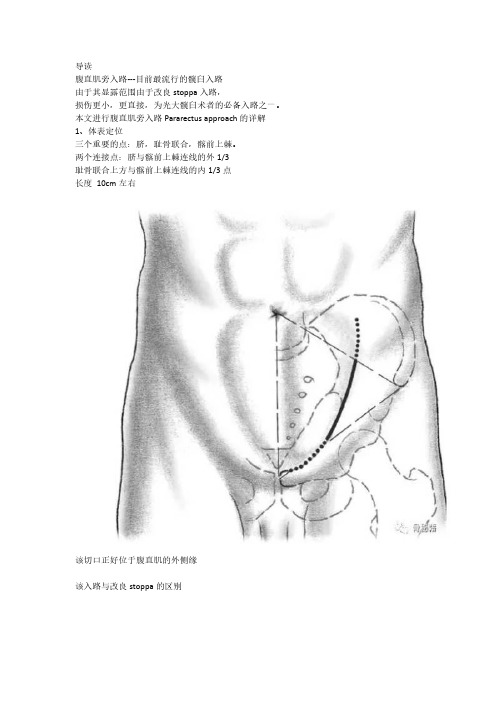 髋臼的必备入路-腹直肌旁入路