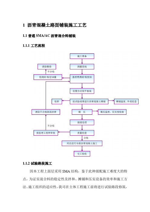 沥青混凝土路面铺装施工工艺