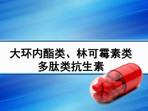 大环内酯类、林可霉素类及其他抗生素.