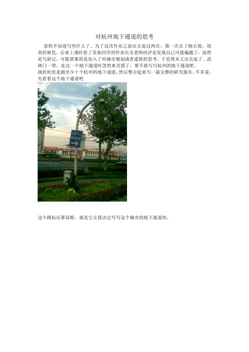 城市规划暑期实习作业