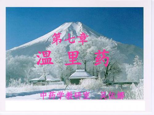 第七章__温里药