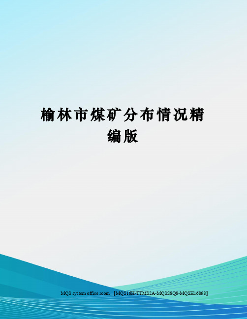 榆林市煤矿分布情况精编版