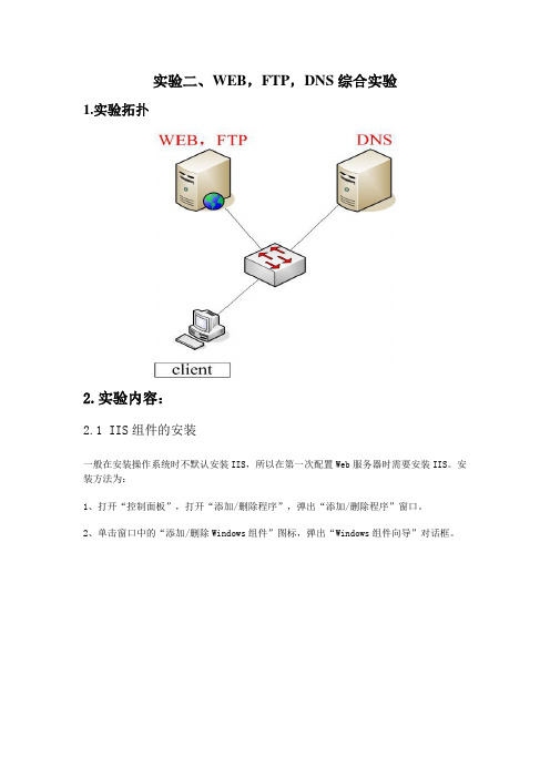 WEB,FTP,DNS综合实验