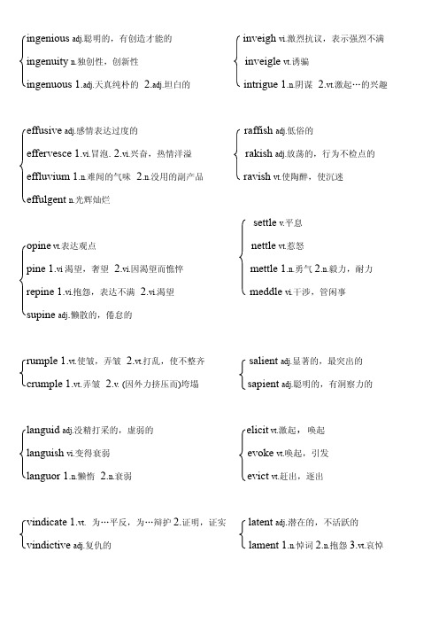 大学形近词归纳