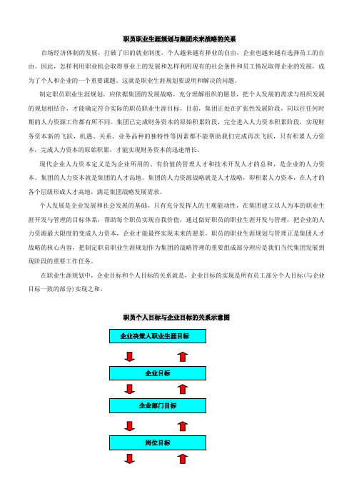 职业规划-职员职业生涯规划与集团未来战略的关系 精品