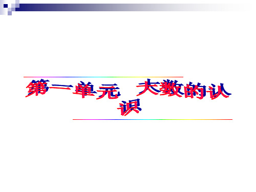 新人教版小学四年级数学上册第一单元综合省公开课获奖课件说课比赛一等奖课件