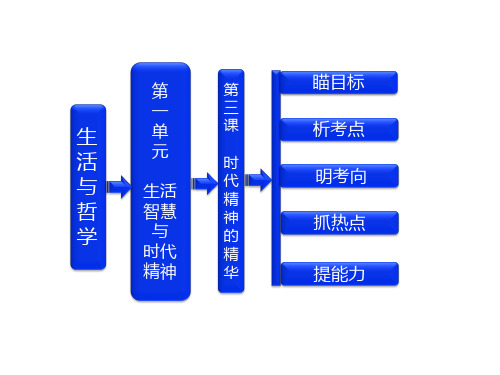 生活与哲学 第一单元 第三课 时代精神的精华