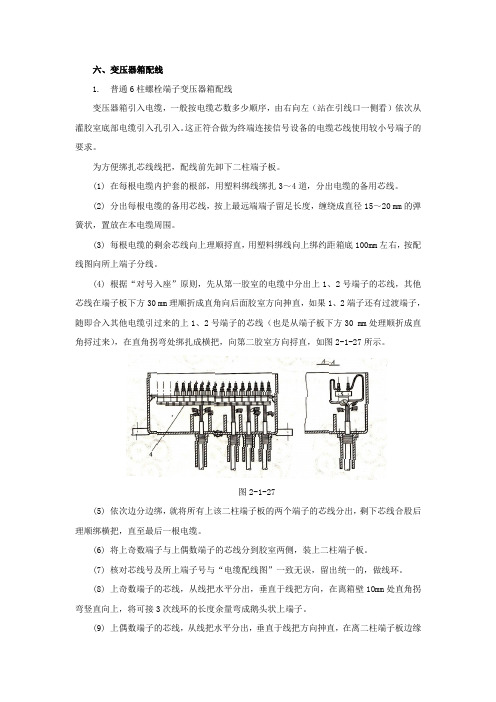 室外设备定型配线文档(箱盒配线)