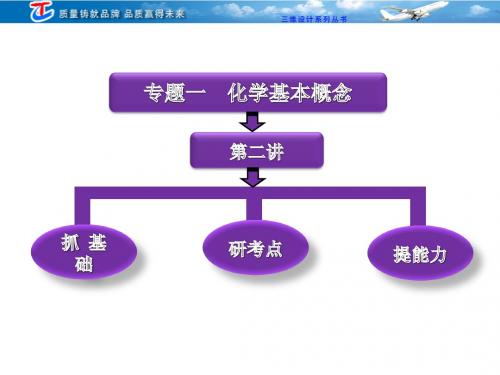 专题一  第二讲 化学常用计量