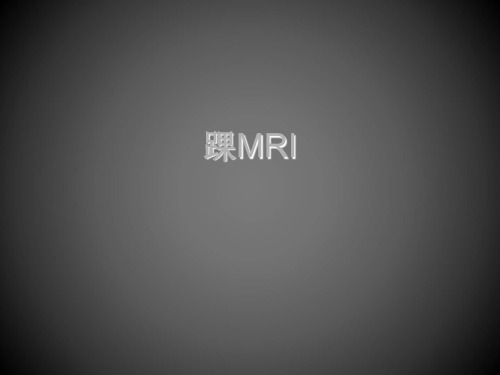 踝关节MRI  PPT课件