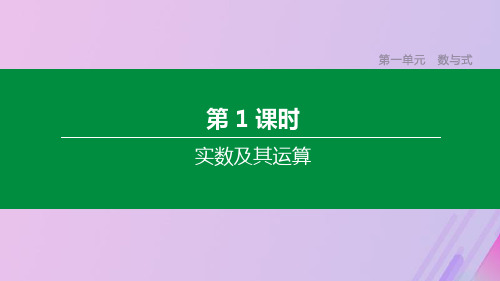 (包头专版)2020年中考数学复习第一单元数与式第01课时实数及其运算课件