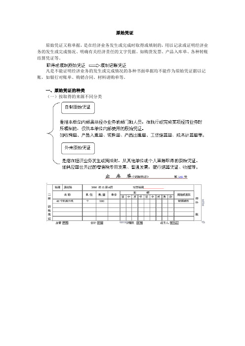 原始凭证的填制和审核