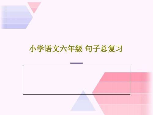 小学语文六年级 句子总复习PPT文档106页