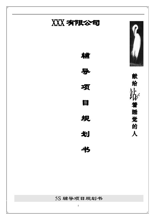 某公司5S计划书-现场管理之5S辅导规划书(参考)(DOC 10页)