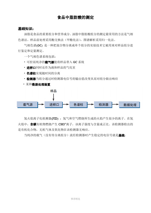 食品中脂肪酸的测定