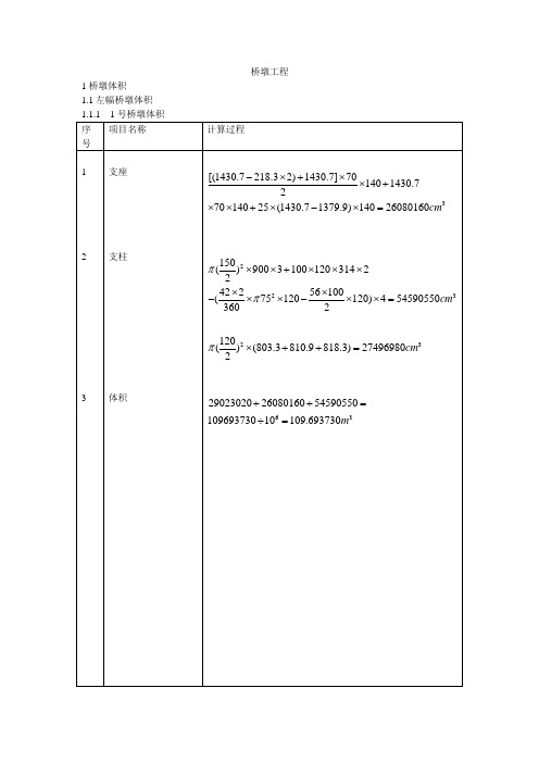 桥敦工程量计算