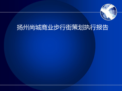 扬州尚城商业步行街策划执行报告