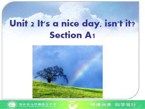 新鲁教版 Unit 2 It's a nice day, isn't it  Section A1 精品自制