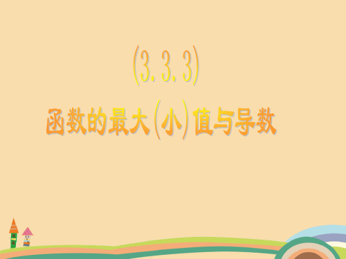 高一数学函数的最值与导数PPT优秀课件