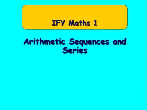 Arithmetic Sequences and Series