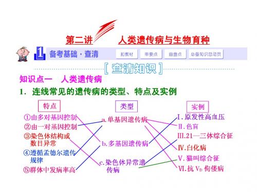 2015届《三维设计》高考生物一轮精品课件：2.3.2人类遗传病与生物育种