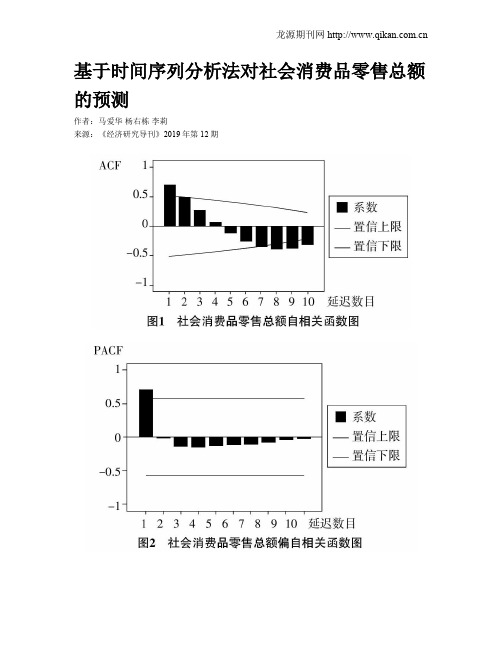 基于时间序列分析法对社会消费品零售总额的预测