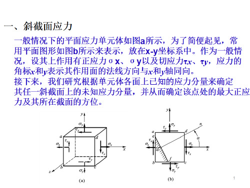 工程力学第二单元斜截面应力