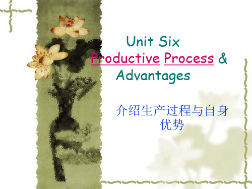 商务英语口语实训(上册)Unit06 Productive Process Advantages共28页