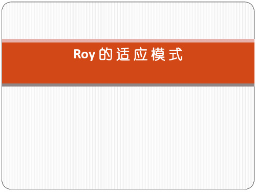 罗伊的适用模式