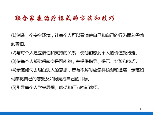 个案工作的主要模式—联合家庭治疗模式