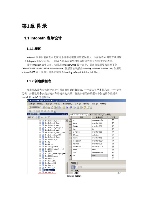 InfoPath表单制作附录