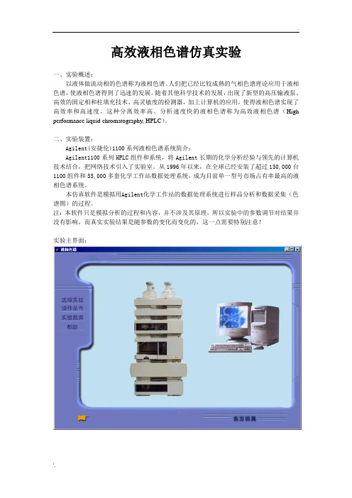 高效液相色谱仿真实验