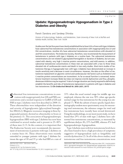 Hypogonadotropic Hypogonadism in Type 2