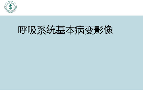 【医学课件】呼吸系统基本病变影像