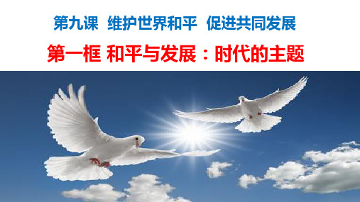 人教版高中政治必修二政治生活9.1 和平与发展:时代的主题(共26张PPT)