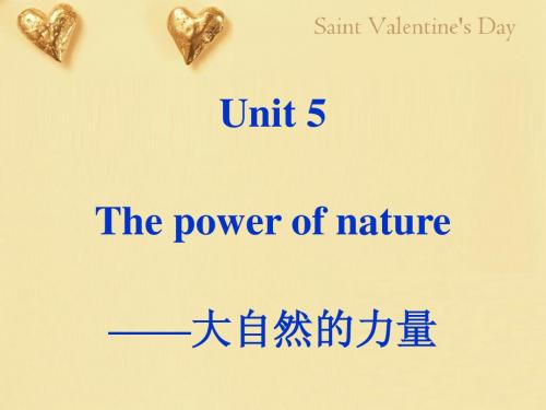 高三一轮复习选修6 Unit 5 The power of nature