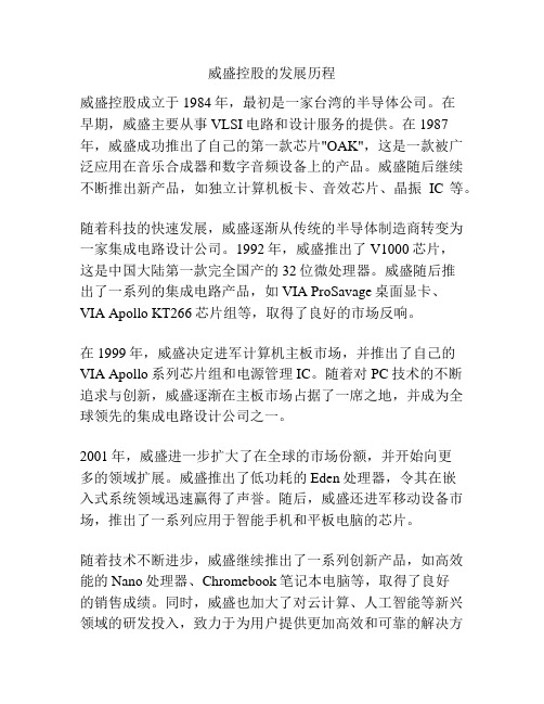 威盛控股的发展历程