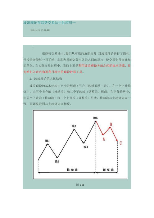 波浪理论在趋势交易法中的应用一