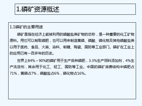 磷矿资源综合利用 PPT