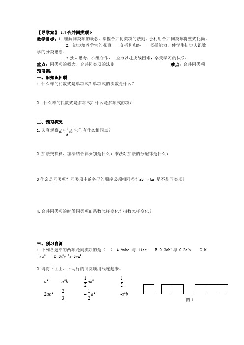 【学案】 2.5合并同类项N