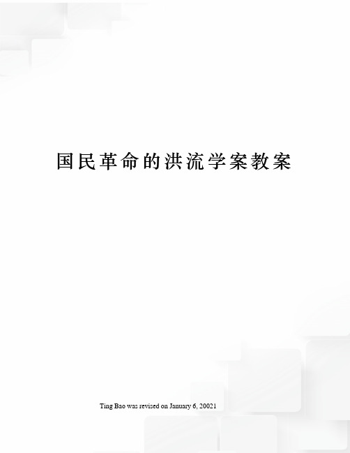 国民革命的洪流学案教案