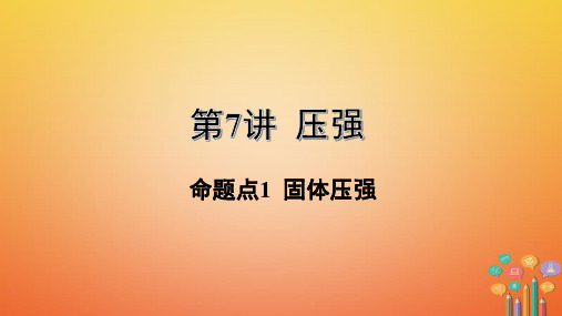 江西省中考物理 压强命题点固体压强 课件