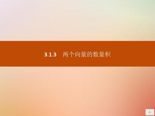 高中数学第三章空间向量与立体几何3.1.3两个向量的数量积课件新人教B版选修2_1