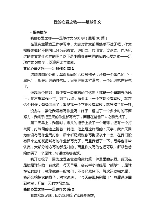 我的心爱之物——足球作文