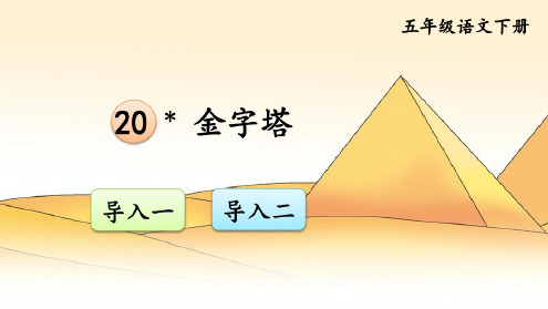 统编版五年级语文下册第20课《金字塔》精美课件(统编版)