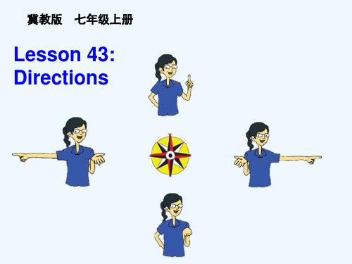 冀教初中英语七上《Lesson 43 Directions》课件 (3)
