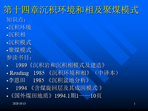 第14章沉积环境和相及PPT课件