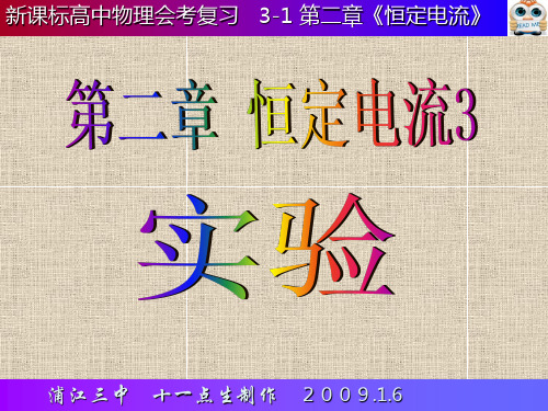 高中物理会考复 习3-1(二)3恒定电流实验课件新人教版选修3