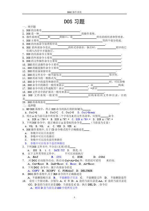 DOS练习题